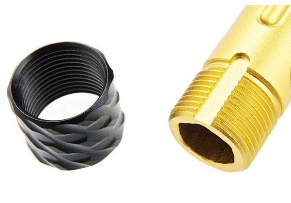 RGW SIG Sauer M17 GBB KI ス赤バレル - ティン金(きん) (14mm CCW、アルミニウム / アルミ)