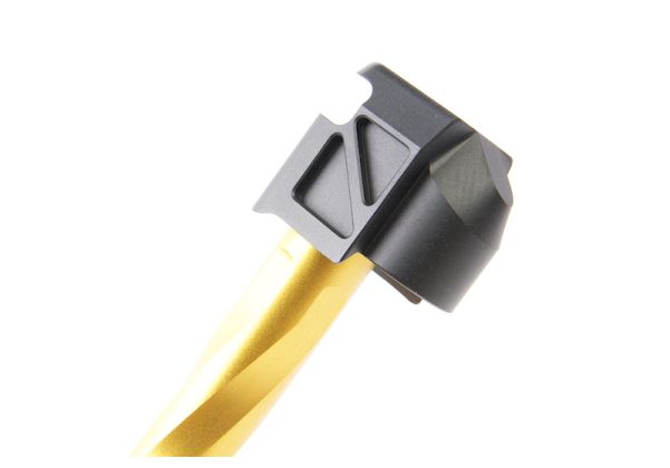 RGW PMM グロック コンペンセイター バレルセット (ロングバージョン) VFC (Umarex) グロック 17 Gen 5 GBB ピストル用 - 金(きん)