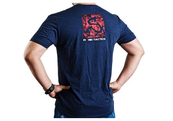 RONIN TACTICS 'VINTAGE' Tシャツ (ミッドナイトネイビーブルー、L サイズ