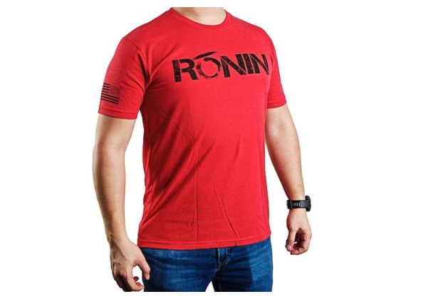 Ronin Tactics「ヴィンテージ」Tシャツ（ヴィンテージ赤、Lサイズ）