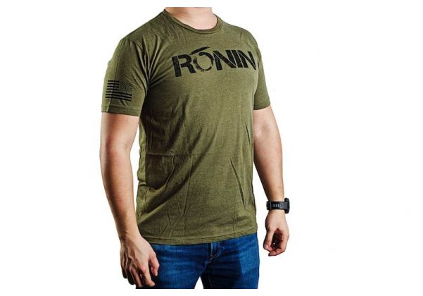 RONIN TACTICS 'VINTAGE' T シャツ (OD グリーン、XL サイズ)