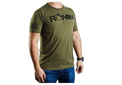 RONIN TACTICS 'VINTAGE' T シャツ (OD グリーン、XL サイズ)