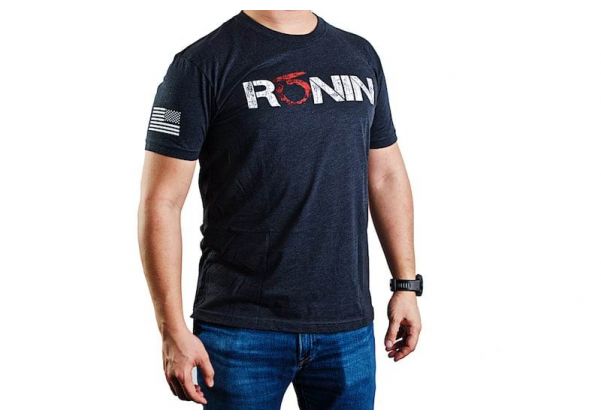 RONIN TACTICS 'VINTAGE' T シャツ (チャコール、XL サイズ)