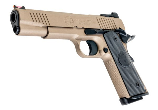 RWA ナイトホーク カスタム ウォーホーク グリーンガス エアソフトピストル（レイルなしバージョン） - セラコート フールズ金(きん)