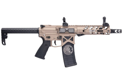 RWC BATTLE ARMS デベロップメント OIP スタイル SBR エアソフト M4 AEG ライフル - セラコート フールズ 金(きん)