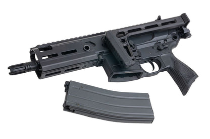 Salvo Precision MWS MCX Rattler .300BLK GBB エアソフトガン - 5.5インチ (G104-2A、マーキングなし) - ブラック