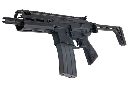 Salvo Precision MWS MCX Rattler .300BLK GBB エアソフトガン - 5.5インチ (G104-2A、マーキングなし) - ブラック