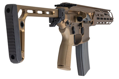 Salvo Precision MWS Spear LT 5.56 GBB エアソフトガン - 11.5インチ (G104-3B、マーキングなし) - ダークアース