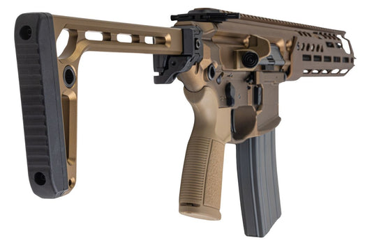 Salvo Precision MWS Spear LT 5.56 GBB エアソフトガン - 11.5インチ (G104-3B、マーキングなし) - ダークアース