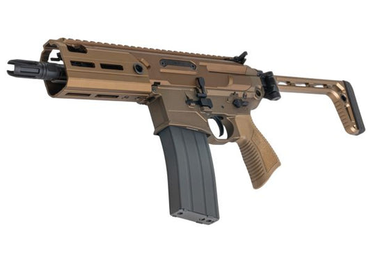 Salvo Precision MWS MCX Rattler .300BLK GBB エアソフトガン - 5.5インチ (マーキングなし) - ちゃいろ (ステンレススチールボルト)
