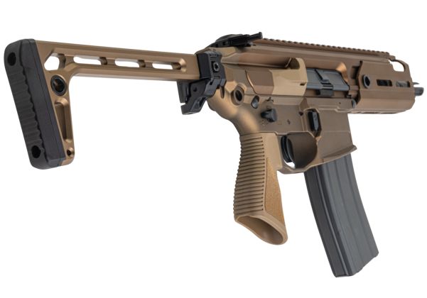 Salvo Precision MWS MCX Rattler .300BLK GBB エアソフトガン - 5.5インチ (マーキングなし) - ちゃいろ (ステンレススチールボルト)
