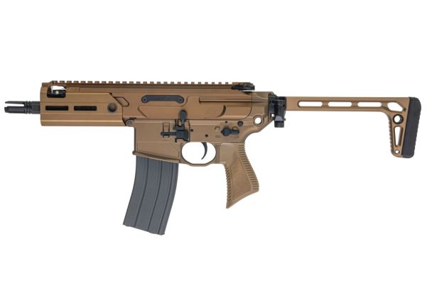 Salvo Precision MWS MCX Rattler .300BLK GBB エアソフトガン - 5.5インチ (マーキングなし) - ちゃいろ (ステンレススチールボルト)
