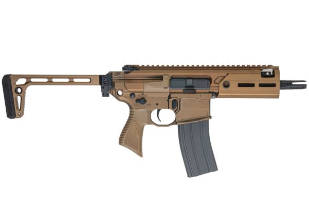 Salvo Precision MWS MCX Rattler .300BLK GBB エアソフトガン - 5.5インチ (マーキングなし) - ちゃいろ (ステンレススチールボルト)
