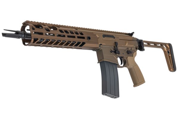 Salvo Precision MWS MCX Virtus 5.56 GBB エアソフトガン - 11.5インチ (マーキングなし) - ちゃいろ (ステンレススチールボルト)
