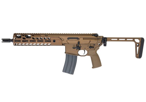 Salvo Precision MWS MCX Virtus 5.56 GBB エアソフトガン - 11.5インチ (マーキングなし) - ちゃいろ (ステンレススチールボルト)
