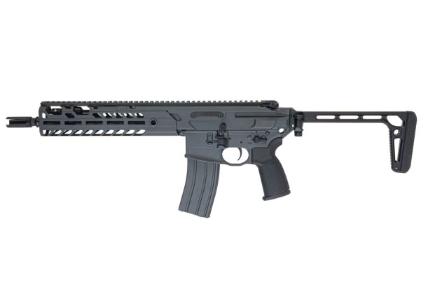 Salvo Precision MWS MCX Virtus 5.56 GBB エアソフトガン - 11.5インチ (マーキングなし) - グレー (ステンレススチールボルト)
