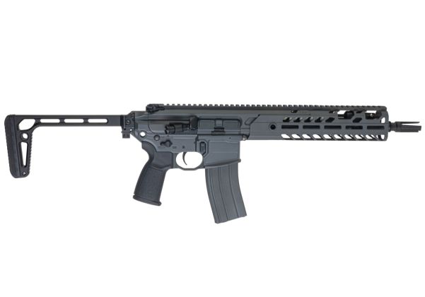 Salvo Precision MWS MCX Virtus 5.56 GBB エアソフトガン - 11.5インチ (マーキングなし) - グレー (ステンレススチールボルト)
