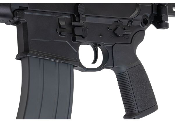 Salvo Precision MWS Spear LT CSAW 5.56 GBB エアソフトガン - 10.5インチ (マーキングなし) - ブラック (ステンレススチールボルト)
