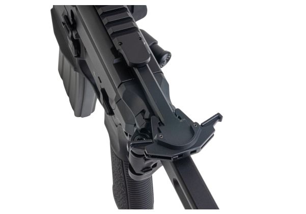 Salvo Precision MWS Spear LT CSAW 5.56 GBB エアソフトガン - 10.5インチ (マーキングなし) - ブラック (ステンレススチールボルト)
