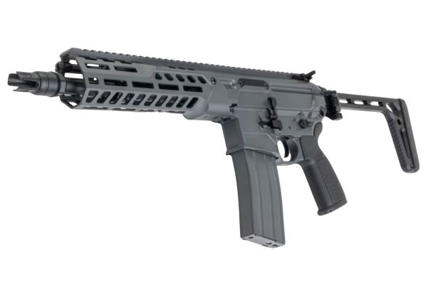 Salvo Precision MWS Spear LT CSAW 5.56 GBB エアソフトガン - 10.5インチ (マーキングなし) - GY (ステンレススチールボルト)
