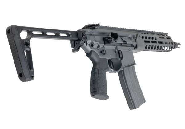 Salvo Precision MWS Spear LT CSAW 5.56 GBB エアソフトガン - 10.5インチ (マーキングなし) - GY (ステンレススチールボルト)
