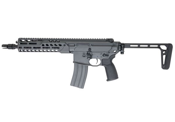 Salvo Precision MWS Spear LT CSAW 5.56 GBB エアソフトガン - 10.5インチ (マーキングなし) - GY (ステンレススチールボルト)
