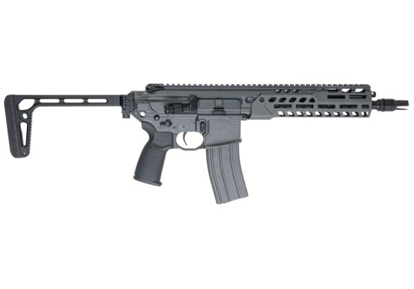 Salvo Precision MWS Spear LT CSAW 5.56 GBB エアソフトガン - 10.5インチ (マーキングなし) - GY (ステンレススチールボルト)

