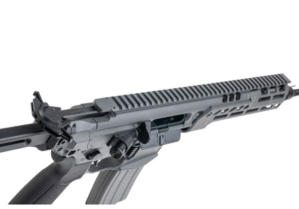 Salvo Precision MWS Spear LT CSAW 5.56 GBB エアソフトガン - 10.5インチ (マーキングなし) - GY (ステンレススチールボルト)
