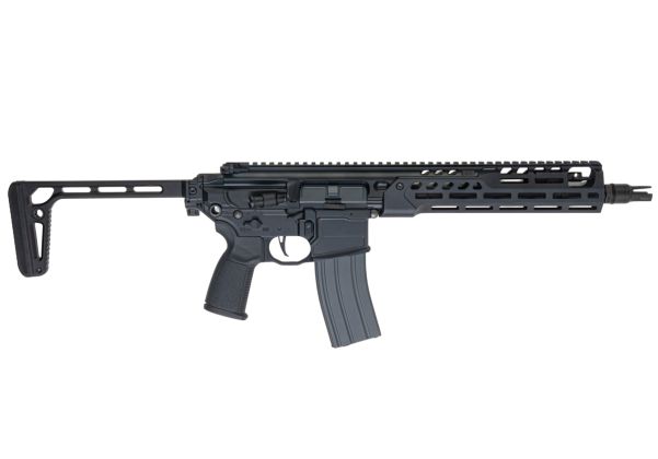 Salvo Precision MWS Spear LT 5.56 GBB エアソフトガン - 11.5インチ (マーキングなし) - ブラック (ステンレススチールボルト)
