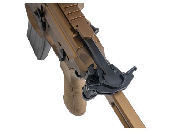 Salvo Precision MWS Spear LT 5.56 GBB エアソフトガン - 11.5インチ (マーキングなし) - ちゃいろ (ステンレススチールボルト)
