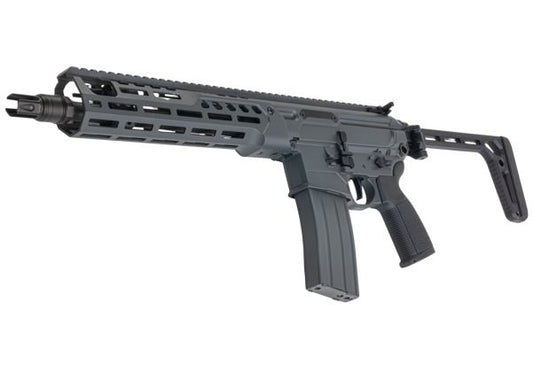 Salvo Precision MWS Spear LT 5.56 GBB エアソフトガン - 11.5インチ (マーキングなし) - グレー (ステンレススチールボルト)
