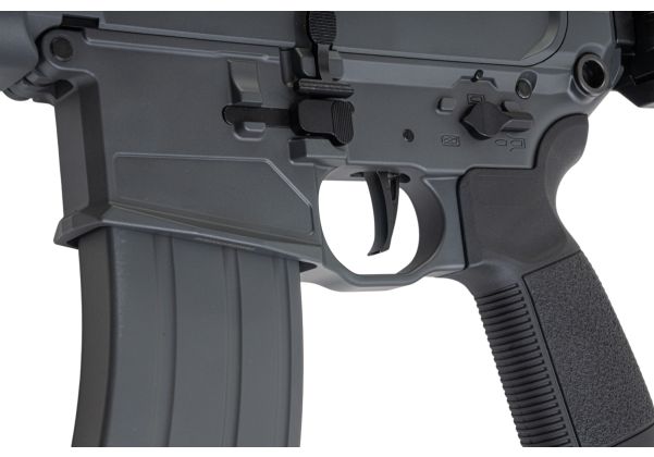 Salvo Precision MWS Spear LT 5.56 GBB エアソフトガン - 11.5インチ (マーキングなし) - グレー (ステンレススチールボルト)
