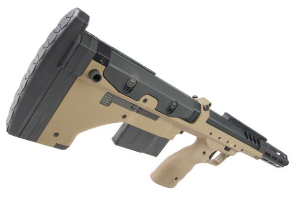 SILVERBACK SRS A2 / M2 エアソフト スナイパー ライフル (コバート、16 インチ バレル) デザート テックライセンス - FDE (左手用)