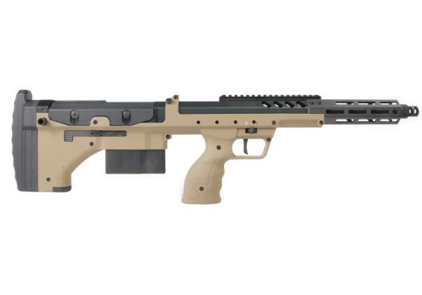 SILVERBACK SRS A2 / M2 エアソフト スナイパー ライフル (コバート、16 インチ バレル) デザート テックライセンス - FDE (左手用)