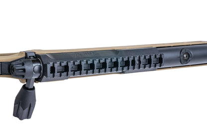 SilverBack TAC 41 L エアソフト ボルトアクションライフル、ライトシャーシ＆アルミストック（スポーツバージョン、FDE）