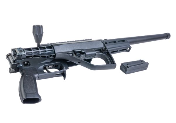 SilverBack TAC 41 L エアソフト ボルトアクションライフル、ライトシャーシ＆バッファーーストック（ブラック）