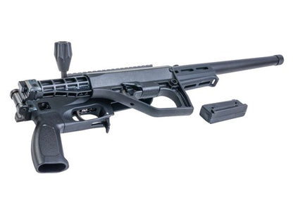 SilverBack TAC 41 L エアソフト ボルトアクションライフル、ライトシャーシ＆バッファーーストック（ブラック）