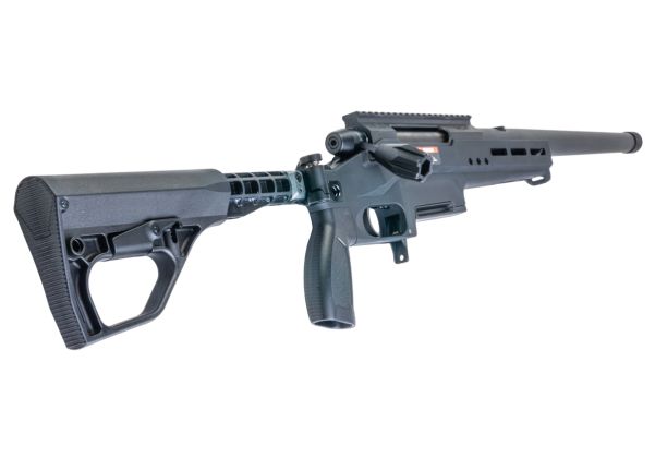 SilverBack TAC 41 L エアソフト ボルトアクションライフル、ライトシャーシ＆バッファーーストック（ブラック）