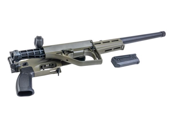 銀(ぎん)バック TAC 41 L エアソフト ボルトアクションライフル、ライトシャーシ＆バッファーーストック（OD）