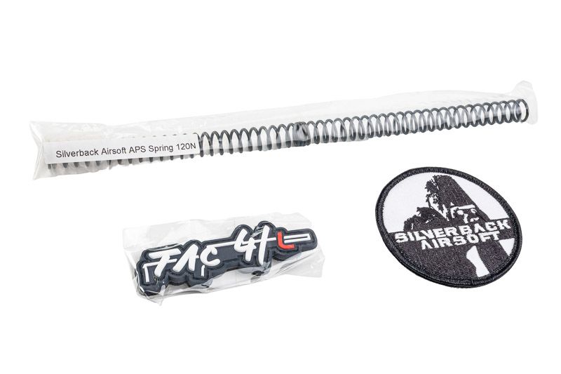 Silverback TAC 41 L エアソフトボルトアクションライフル、ライトシャーシ＆リーコンストック（ブラック）