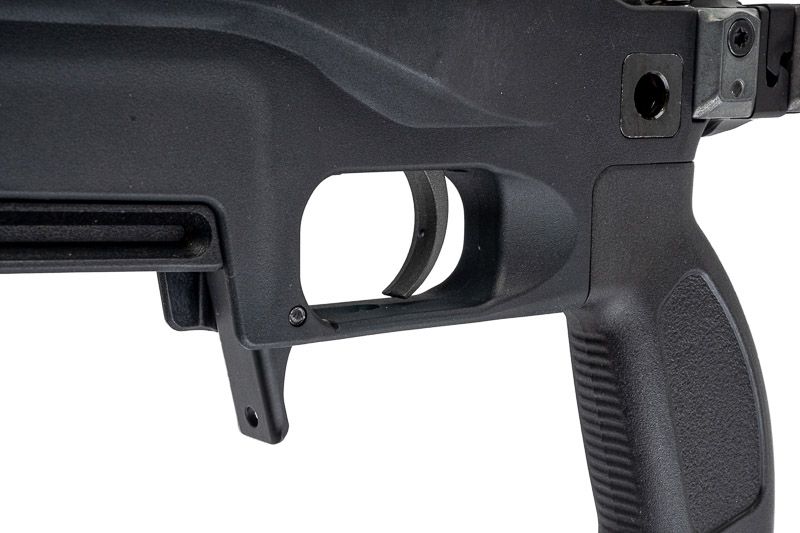 Silverback TAC 41 L エアソフトボルトアクションライフル、ライトシャーシ＆リーコンストック（ブラック）