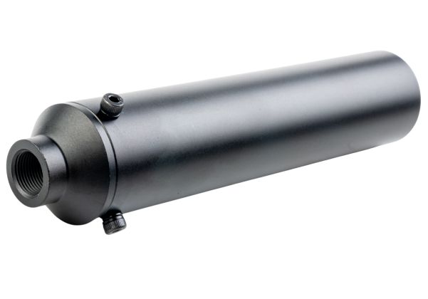 Maddog Customs CNC QBQアルミニウム / アルミ製HEL E4Aダミーサイレンサー -V2、ショートバージョン、ブラック（14mm CCW）