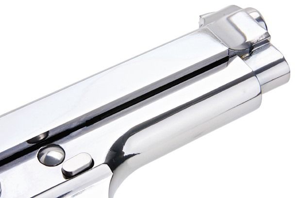 SRC M92 SR92 プラチナ GBB エアソフト ピストル (銀(ぎん)、ウッドグリップ)