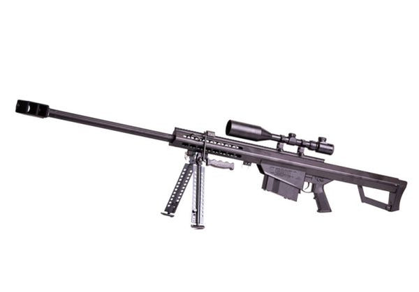 Snow Wolf BARRETT M82A1 エアソフト スナイパーライフル 3-9x50E スコープ付き (スプリングパワー) - ブラック