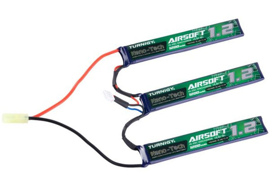 Turnigy ナノテック 11.1V 1200mAh 3S 15~25C リポ エアソフト パック - タミヤ