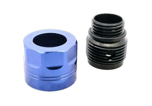Dr. Black ス赤アダプターー タイプA (青、アルミニウム / アルミ) - 11mm CW から 14mm CCW