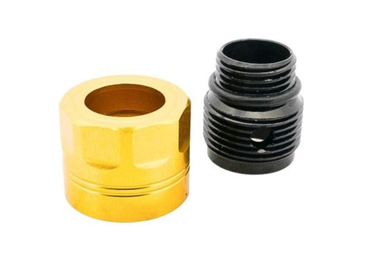 Dr. Black ス赤アダプターー タイプA (金(きん)、アルミニウム / アルミ) - 11mm CW から 14mm CCW