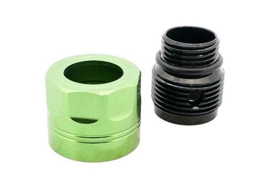 Dr. Black ス赤アダプターー タイプA (グリーン、アルミニウム / アルミ) - 11mm CW から 14mm CCW