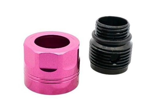 Dr. Black ス赤アダプターー タイプA (マゼンタ、アルミニウム / アルミ) - 11mm CW から 14mm CCW