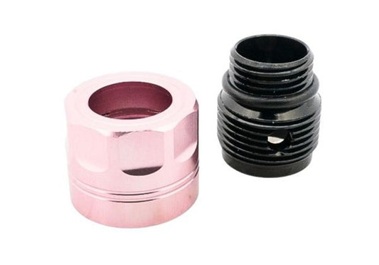 Dr. Black ス赤アダプターー タイプA (ピンク、アルミニウム / アルミ) - 11mm CW から 14mm CCW